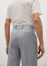 Mango - grey Super slim fit checked Tailored trousers, Men Mango - grey Super slim fit checked Tailored trousers, Men