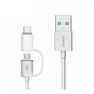 ROMOSS - Romoss 2 In 1 Universal Cable USB Type C & Micro USB 1M Cable White ROMOSS - Romoss 2 In 1 Universal Cable USB Type C & Micro USB 1M Cable White
