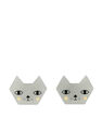 LITTLE MOOSE - Little Moose Faces Cat Stud Earrings LITTLE MOOSE - Little Moose Faces Cat Stud Earrings