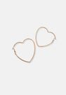 Missguided - Gold Look Heart Hoop Earrings Missguided - Gold Look Heart Hoop Earrings