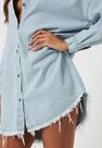 Missguided - Blue Stonewash Oversized Denim Shirt Dress Missguided - Blue Stonewash Oversized Denim Shirt Dress