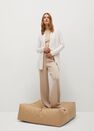 Mango - Light Beige Fine-Knit Cardigan Mango - Light Beige Fine-Knit Cardigan