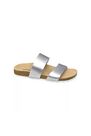 Graceland - Silver Strapped Mules, Women Graceland - Silver Strapped Mules, Women