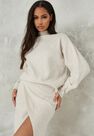 Missguided - Recycled Cream Co Ord High Neck Jumper Missguided - Recycled Cream Co Ord High Neck Jumper