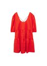 Mango - red Frill cotton dress, Women Mango - red Frill cotton dress, Women