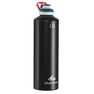 QUECHUA - 500 aluminum 1.5 litre hiking flask with quick-open cap - black QUECHUA - 500 aluminum 1.5 litre hiking flask with quick-open cap - black