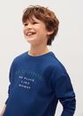 Mango - bright blue Printed organic cotton sweatshirt Mango - bright blue Printed organic cotton sweatshirt