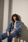Urban Outfitters - Denim Iets Frans'.. Mid-Wash Monogram Harrington Jacket Urban Outfitters - Denim Iets Frans'.. Mid-Wash Monogram Harrington Jacket