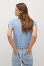 Mango - medium blue Knit cotton polo shirt Mango - medium blue Knit cotton polo shirt