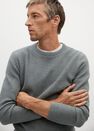 Mango - grey Structured cotton sweater Mango - grey Structured cotton sweater