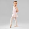 DOMYOS - 14-15 Years Girls' Mixed Media Ballet Skirted Leotard, Candyfloss DOMYOS - 14-15 Years Girls' Mixed Media Ballet Skirted Leotard, Candyfloss
