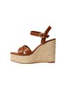 Mango - medium brown Wedge strips sandals Mango - medium brown Wedge strips sandals