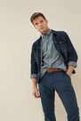 Salsa Jeans - Blue Slim fit shirt with microprint Salsa Jeans - Blue Slim fit shirt with microprint