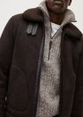 Mango - dark brown Shearling-lined aviator jacket Mango - dark brown Shearling-lined aviator jacket