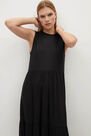 Mango - black Fluted hem dress Mango - black Fluted hem dress