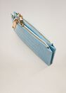 Mango - lt-pastel blue Croc- effect zipper purse Mango - lt-pastel blue Croc- effect zipper purse