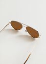 Mango - gold Aviator frame sunglasses, Women Mango - gold Aviator frame sunglasses, Women