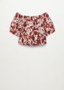 Mango - Natural White Printed Cotton Blouse, Kids Girl Mango - Natural White Printed Cotton Blouse, Kids Girl