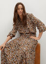Mango - black Long floral skirt Mango - black Long floral skirt