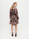 Reserved - Ladies’ Plumetis Dress With Floral Pattern - Black Reserved - Ladies’ Plumetis Dress With Floral Pattern - Black