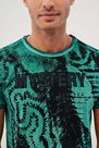Salsa Jeans - Green Cotton Regular Fit T-Shirt With Texture And Effects Salsa Jeans - Green Cotton Regular Fit T-Shirt With Texture And Effects