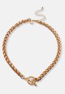 Missguided - Gold Look Ring T Bar Necklace, Women Missguided - Gold Look Ring T Bar Necklace, Women