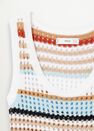 Mango - Pastel Grey Openwork Cotton Gilet Mango - Pastel Grey Openwork Cotton Gilet