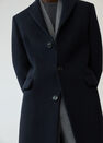 Mango - navy Tailored wool-blend overcoat Mango - navy Tailored wool-blend overcoat