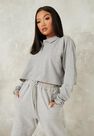 Missguided - Grey Marl Extreme Oversized Slouch Polo T Shirt Missguided - Grey Marl Extreme Oversized Slouch Polo T Shirt