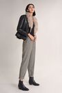 Salsa Jeans - Beige Boyfriend checked paper bag trousers with belt Salsa Jeans - Beige Boyfriend checked paper bag trousers with belt