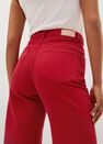 Mango - red Wide leg high waist jeans, Women Mango - red Wide leg high waist jeans, Women