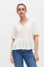 Reserved - White Blouse with lace and peplum hem Reserved - White Blouse with lace and peplum hem