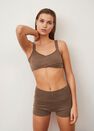 Mango - Medium Brown Ribbon Cross-Body Top Mango - Medium Brown Ribbon Cross-Body Top