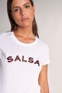 Salsa Jeans - White Salsa shiny logo t-shirt Salsa Jeans - White Salsa shiny logo t-shirt