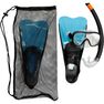 SUBEA - FMS 100 Freediving Snorkel Fins Mask Kit For Children - Blue Black, EU 30-31 SUBEA - FMS 100 Freediving Snorkel Fins Mask Kit For Children - Blue Black, EU 30-31
