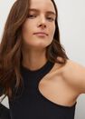 Mango - black Ribbed cut-out T-shirt Mango - black Ribbed cut-out T-shirt
