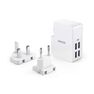 ANKER - Anker Powerport 4 Lite White Travel Adapter ANKER - Anker Powerport 4 Lite White Travel Adapter