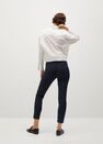 Mango - navy Cotton leggings with pleat detail Mango - navy Cotton leggings with pleat detail