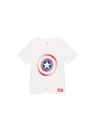 Mango - Natural White Marvel Cotton T-Shirt, Kids Boy Mango - Natural White Marvel Cotton T-Shirt, Kids Boy