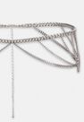 Missguided - Silver Look Chunky Chain Drape Belt Missguided - Silver Look Chunky Chain Drape Belt
