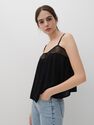 Reserved - Black Viscose Top, Women Reserved - Black Viscose Top, Women