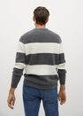 Mango - grey Stripe textured wool-blend sweater Mango - grey Stripe textured wool-blend sweater