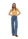 Mango - medium yellow Slit knit top, Women Mango - medium yellow Slit knit top, Women