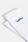 Urban Outfitters - Assorted Iets Frans' White And Teal Crew Socks Urban Outfitters - Assorted Iets Frans' White And Teal Crew Socks