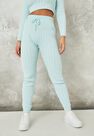 Missguided - Blue Blue Co Ord Ribbed Knit Leggings Missguided - Blue Blue Co Ord Ribbed Knit Leggings
