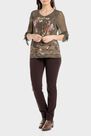 Punt Roma - Khaki printed t-shirt Punt Roma - Khaki printed t-shirt