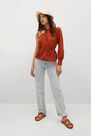 Mango - medium orange Asymmetric neckline blouse, Women Mango - medium orange Asymmetric neckline blouse, Women