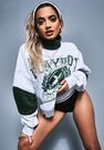 Missguided - Grey Playboy X Missguided Marl Varsity High Neck Sweatshirt Missguided - Grey Playboy X Missguided Marl Varsity High Neck Sweatshirt