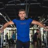 DOMYOS - Medium Weight Training Chest Day T-Shirt, Midnight Indigo DOMYOS - Medium Weight Training Chest Day T-Shirt, Midnight Indigo