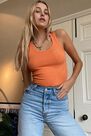 Urban Outfitters - Orange Iets Frans'.. Ribbed Vest Urban Outfitters - Orange Iets Frans'.. Ribbed Vest